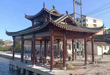 戶外木結(jié)構(gòu)長廊涼亭價(jià)格，古建涼亭廠家聯(lián)系方式